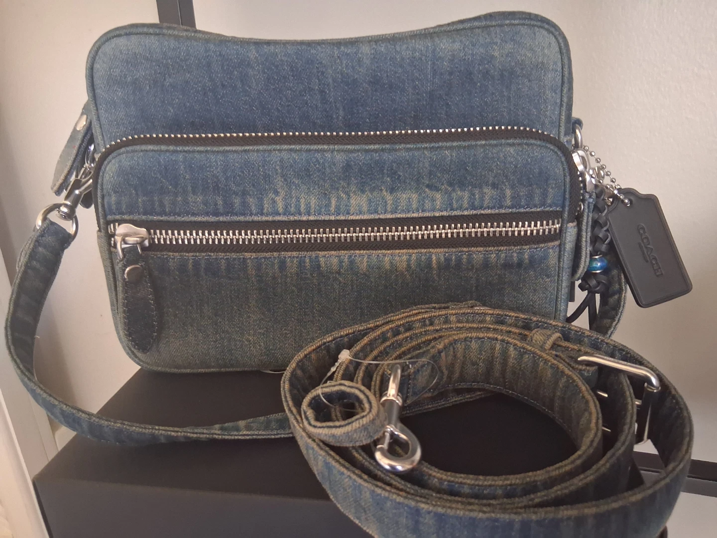 Coach loved Denim Crossbody Bag