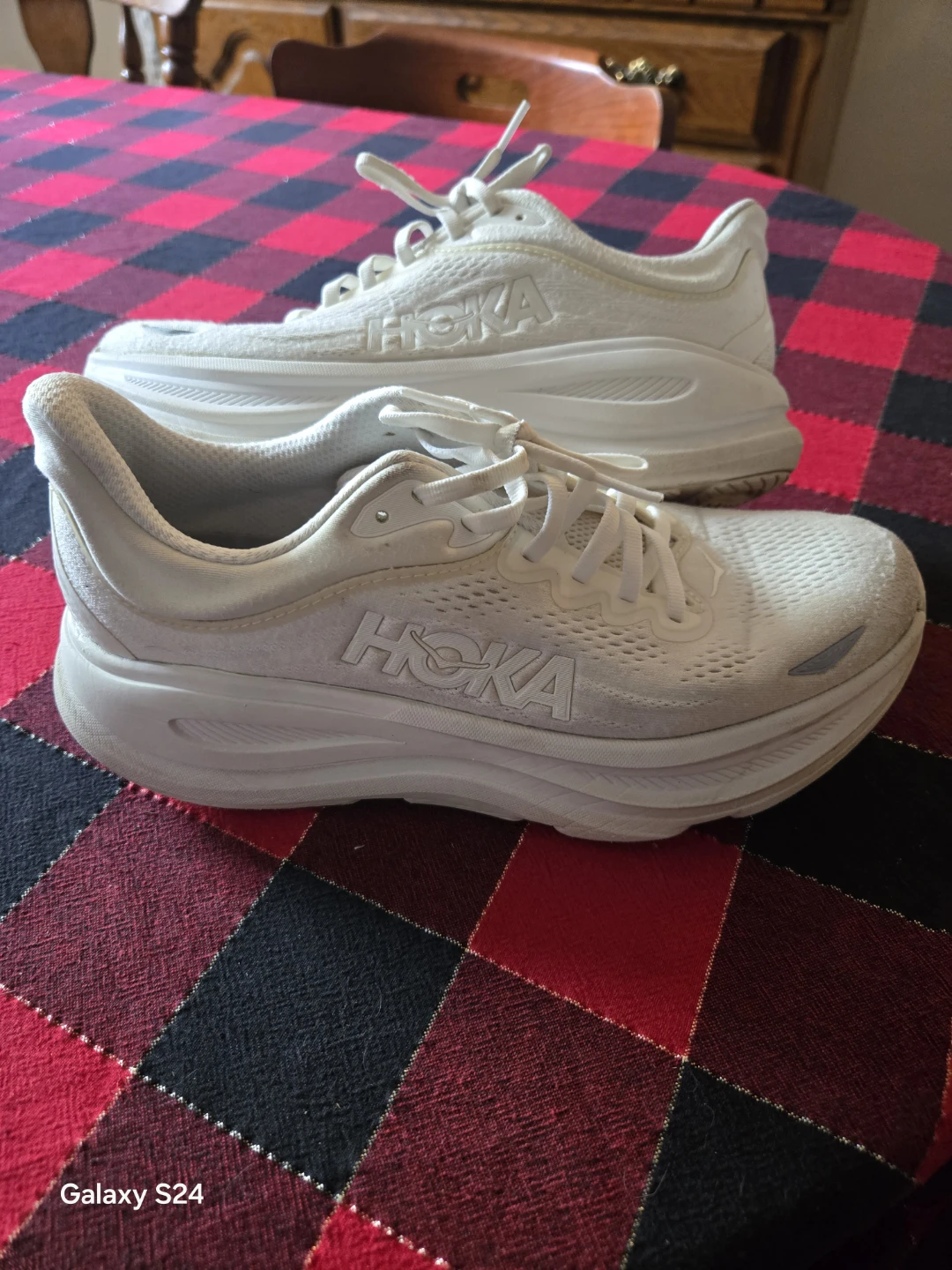 Hoka Bondi 9 Women's Running Shoes - White