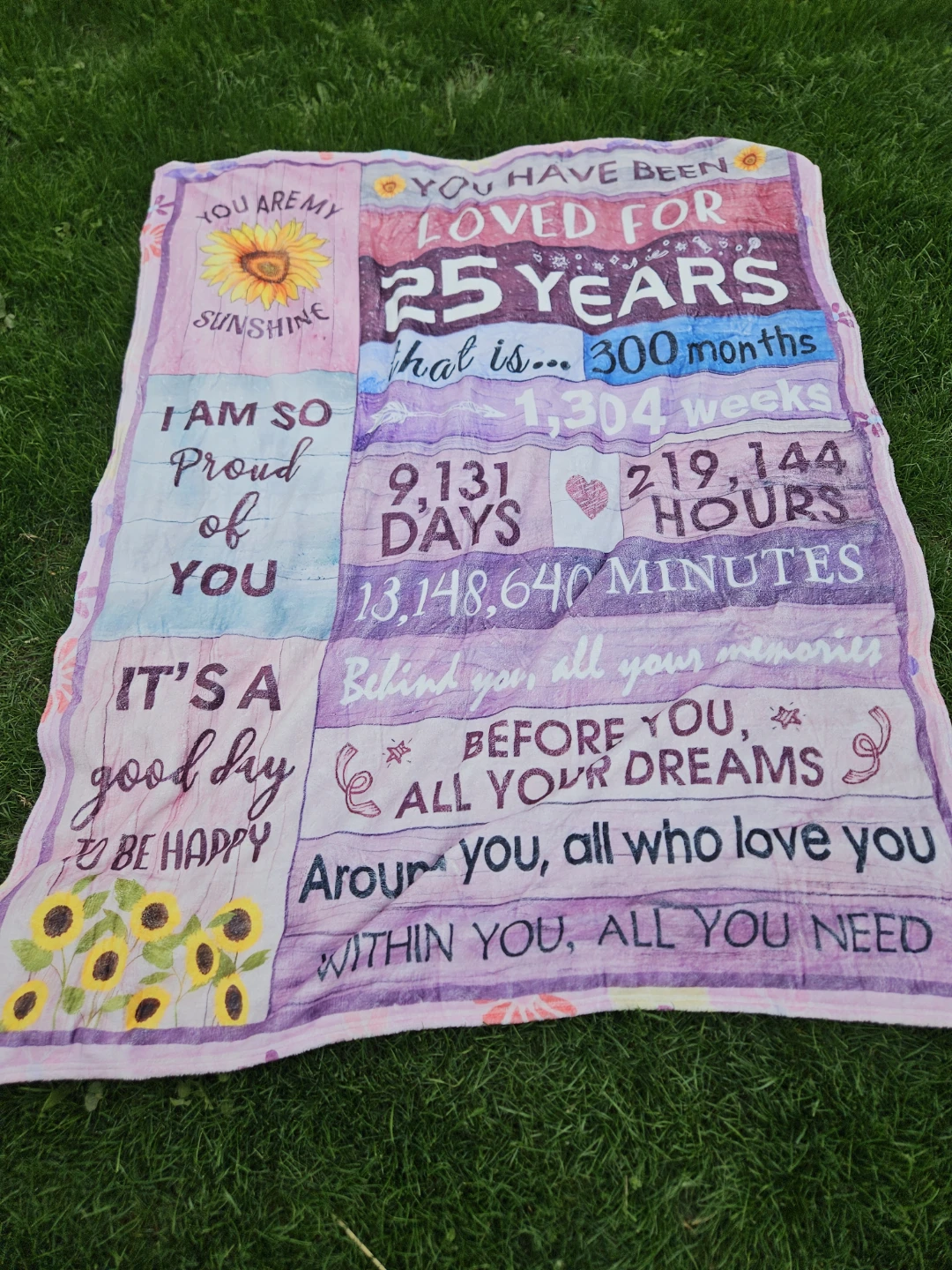 25th Birthday Throw Blanket