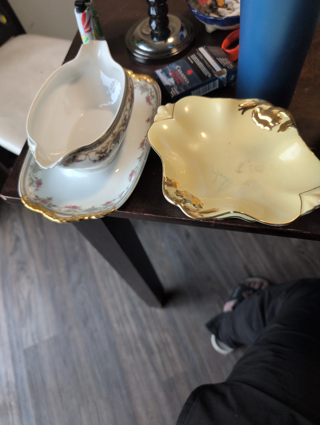 Vintage Floral Teacups and Creamer Set - photo 3