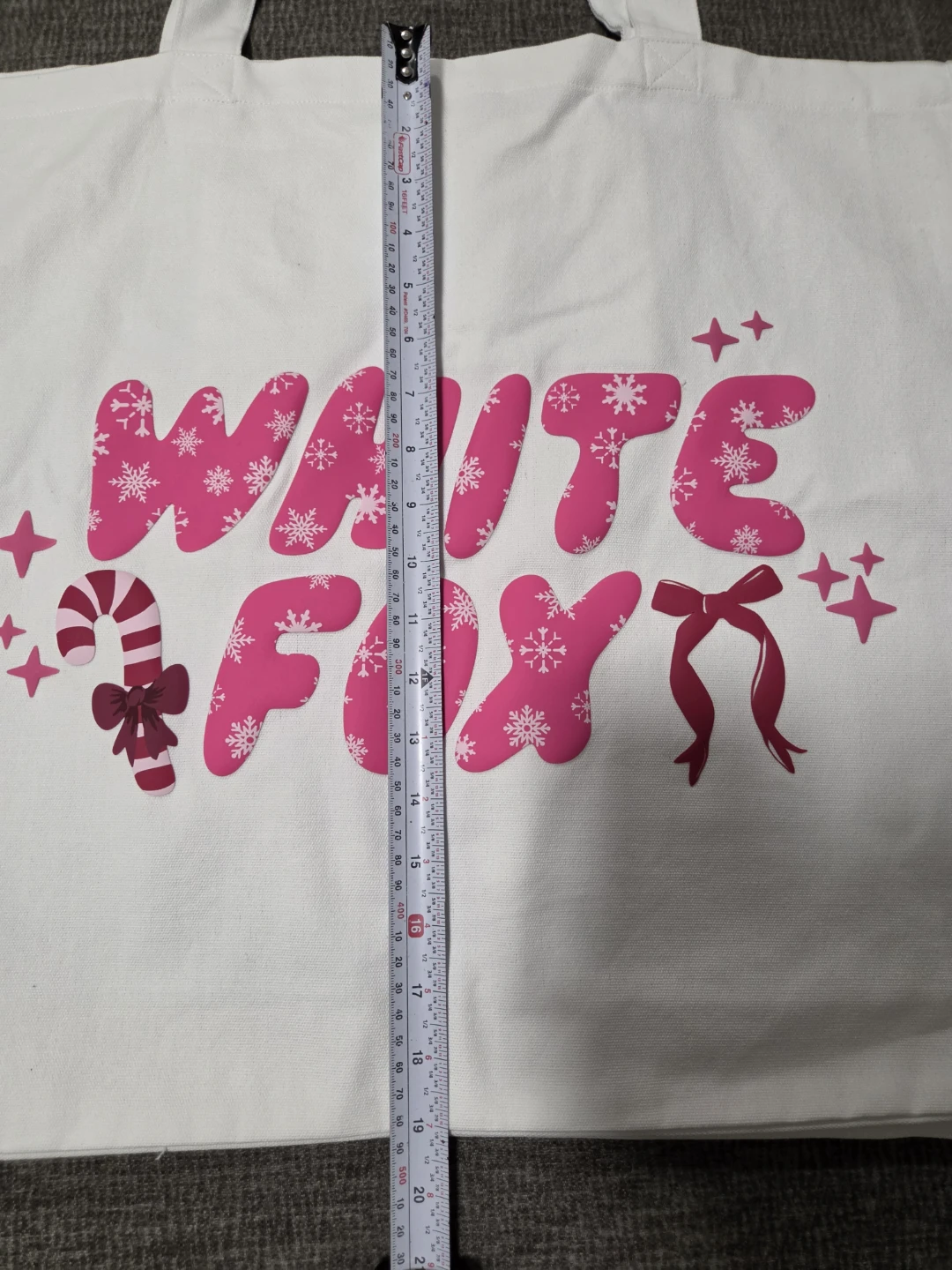 White Fox Holiday Tote Bag - photo 2