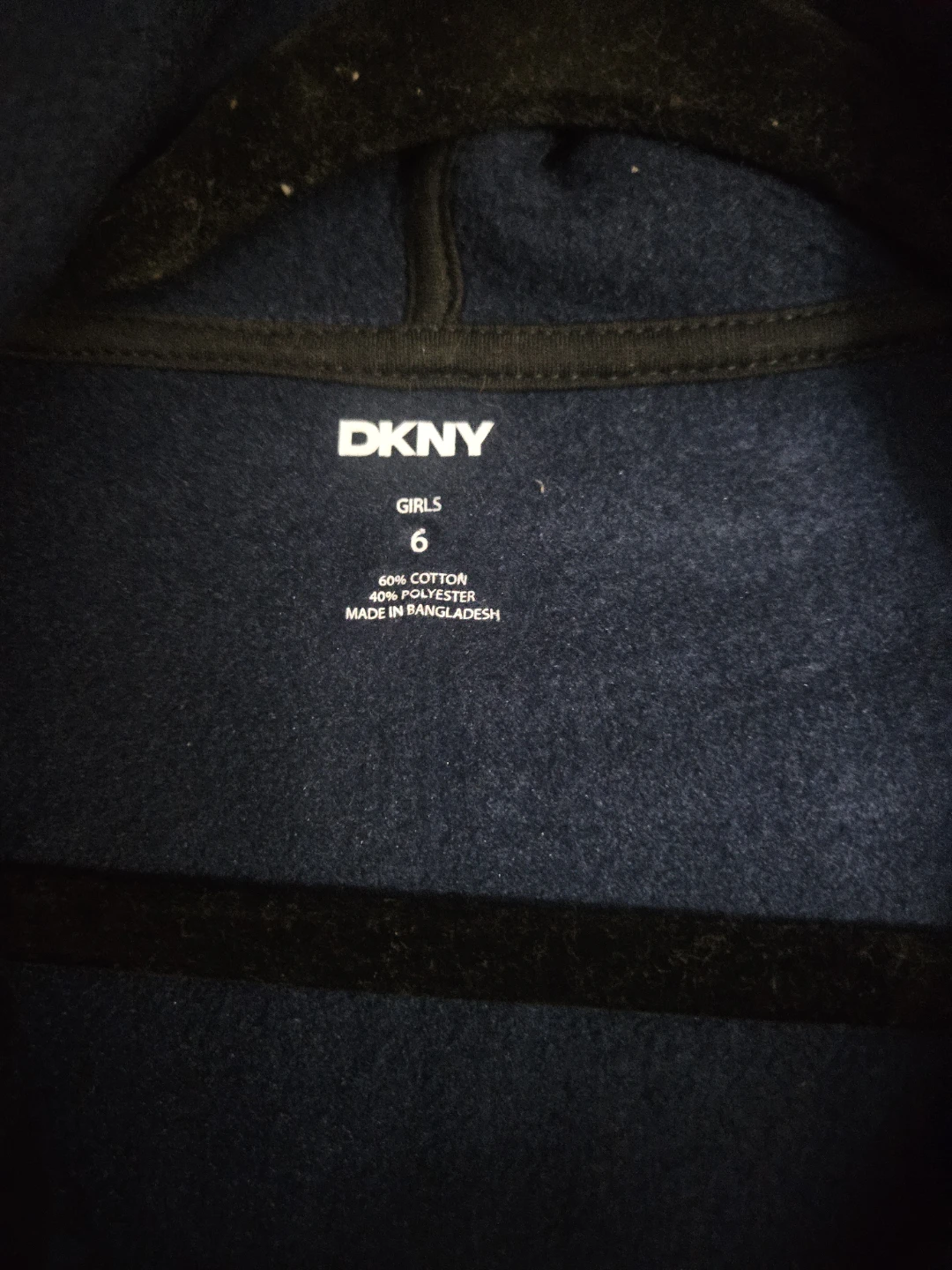 DKNY Girls  -6-Navy Zip-Up Hoodie. - photo 2