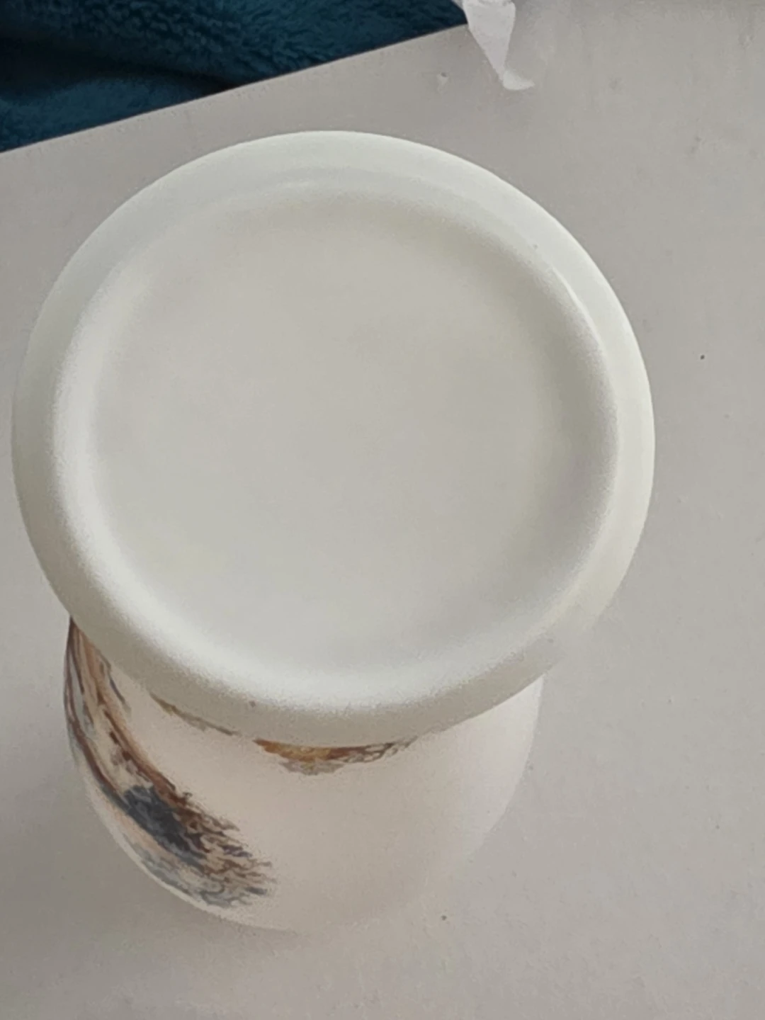 Decorative Frosted Glass Vase with Scenic Painting - photo 3