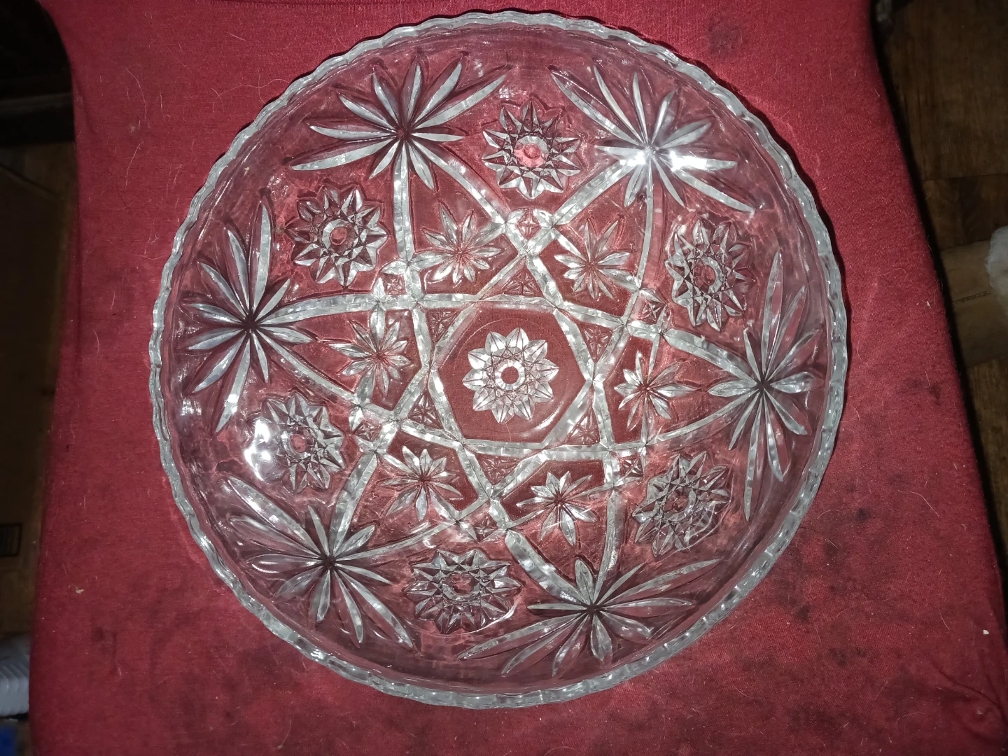 Anchor Hocking Precut platter 13 1/2 inches