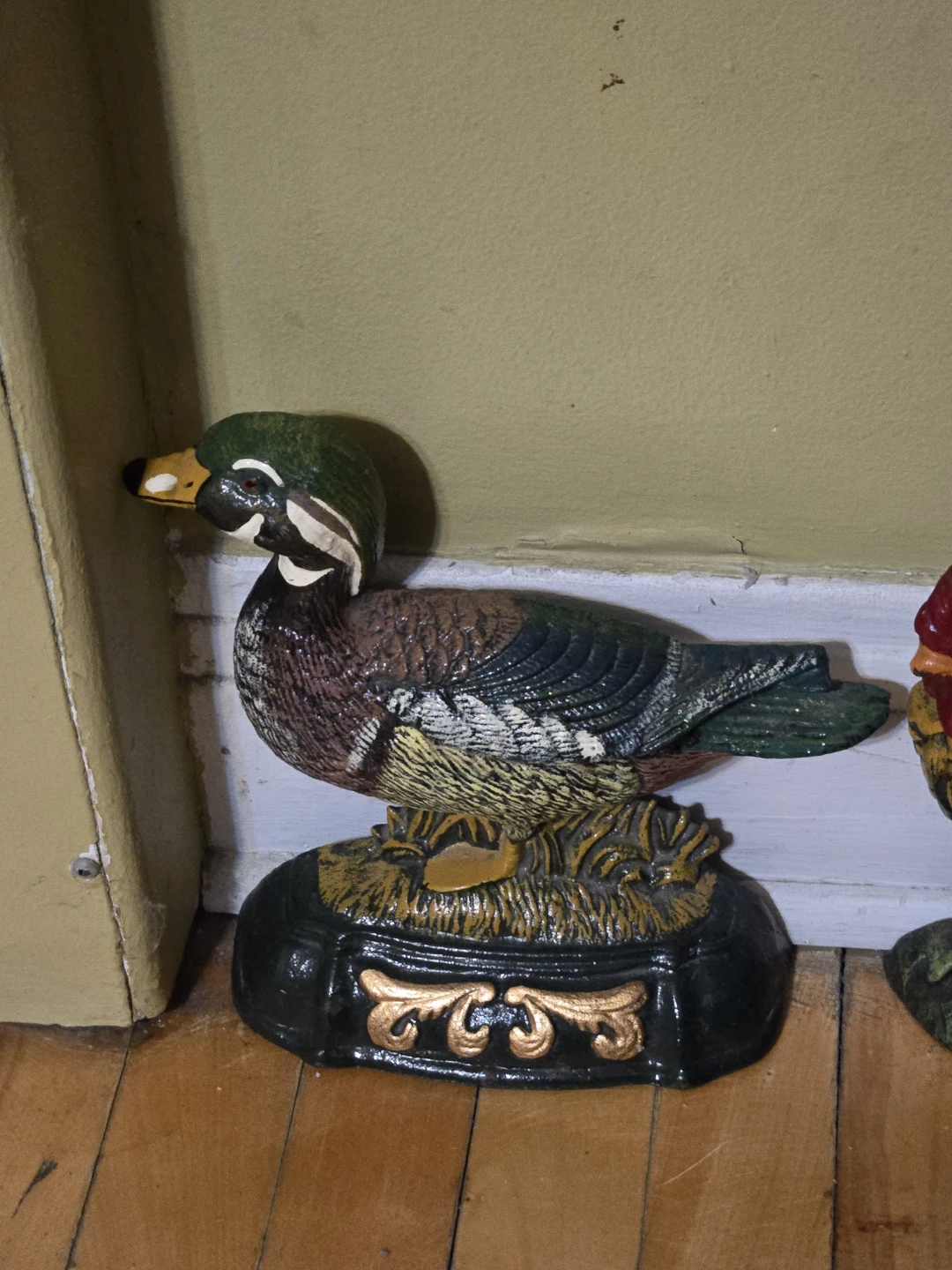 Cast Iron Duck and Rooster Decorative Doorstops - photo 2