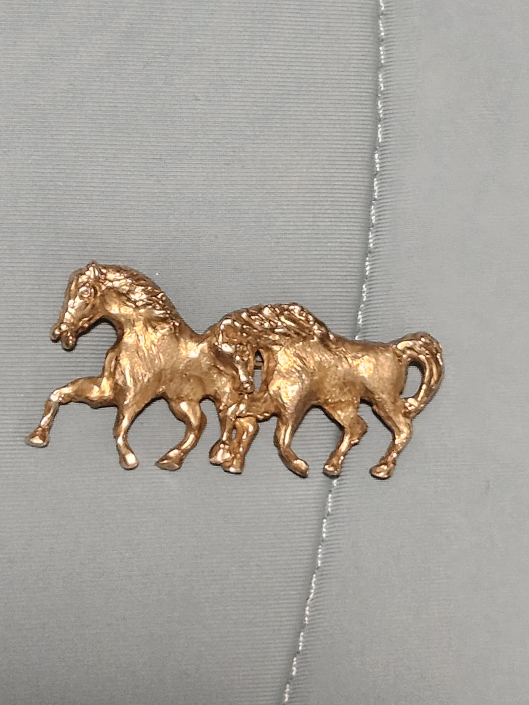 Vintage Two Horses Pin Brooch