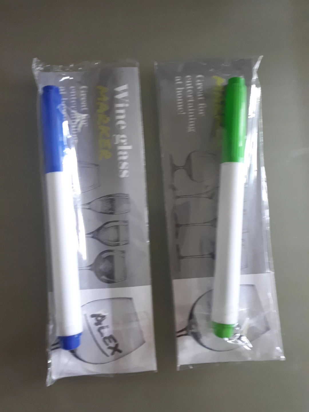 Glass Markers - Blue and Green