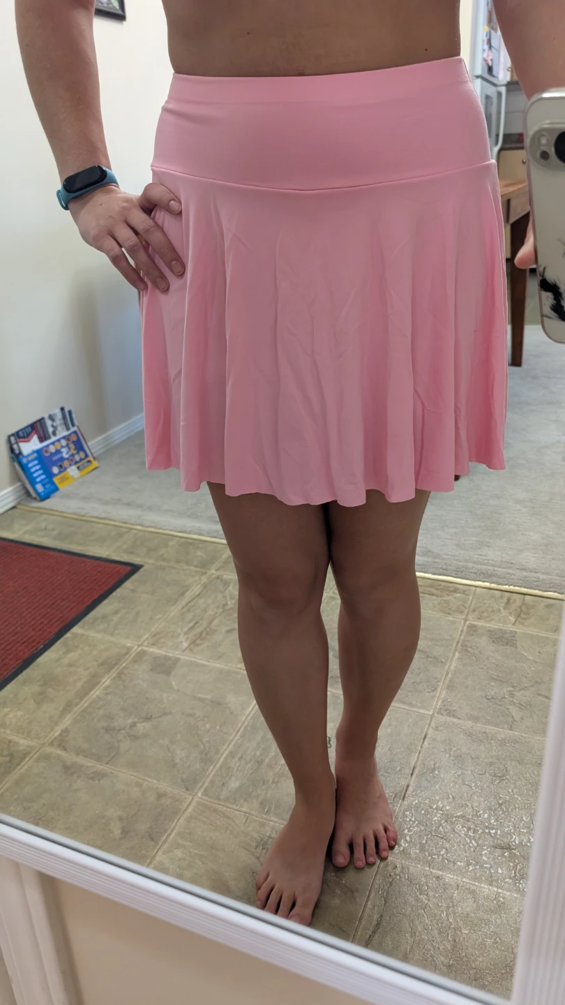 Pink Skort - Shorts with Skirt Overlay - photo 4
