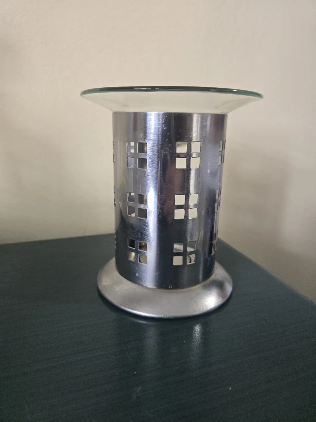 Metal and Glass Essential Oil Burner