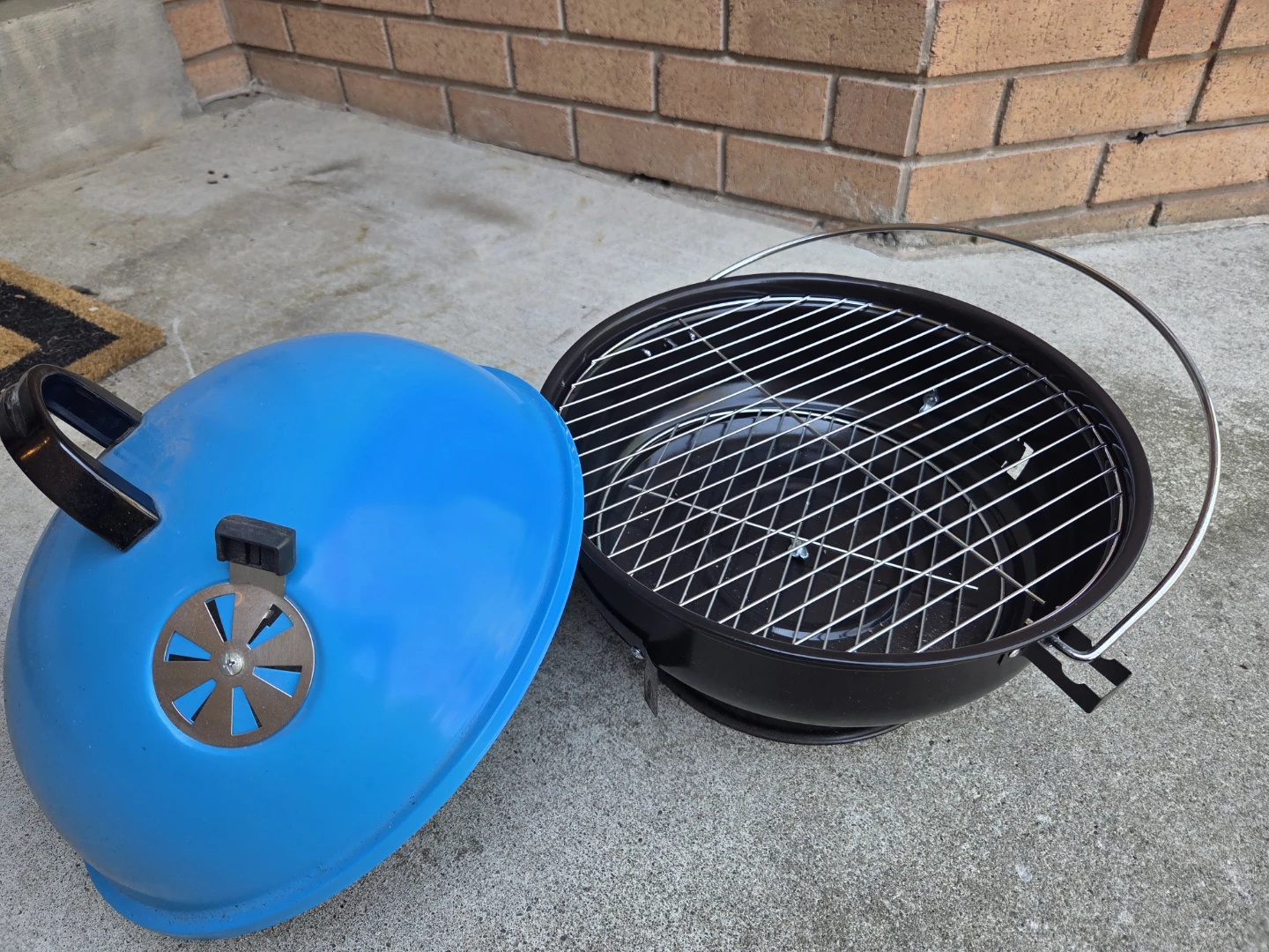 Portable Kettle BBQ Grill - Blue - photo 3