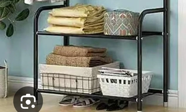 2 layers White Hall Tree Coat Rack with Shoe Storage Shelves - photo 5