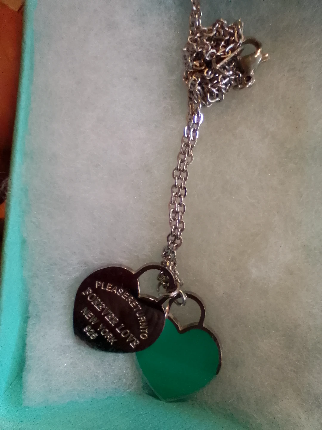 Tiffany & Co. "Please Return to Tiffany" Heart Charm Necklace