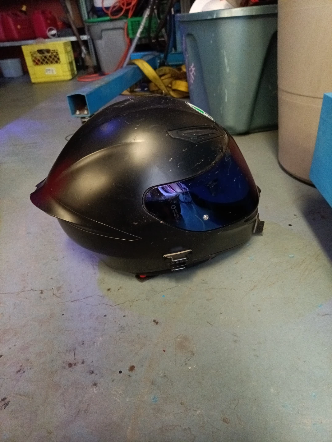 AGV Black Full Face Motorcycle Helmet - photo 3