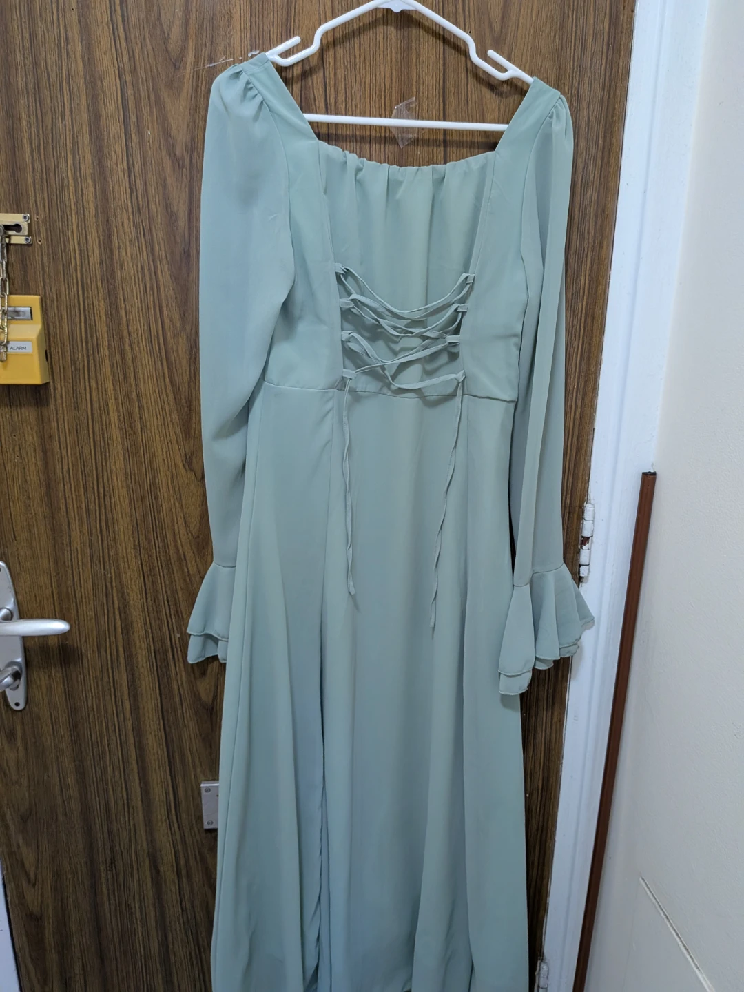 Mint Bell Sleeve Lace-Up Maxi Dress - photo 5