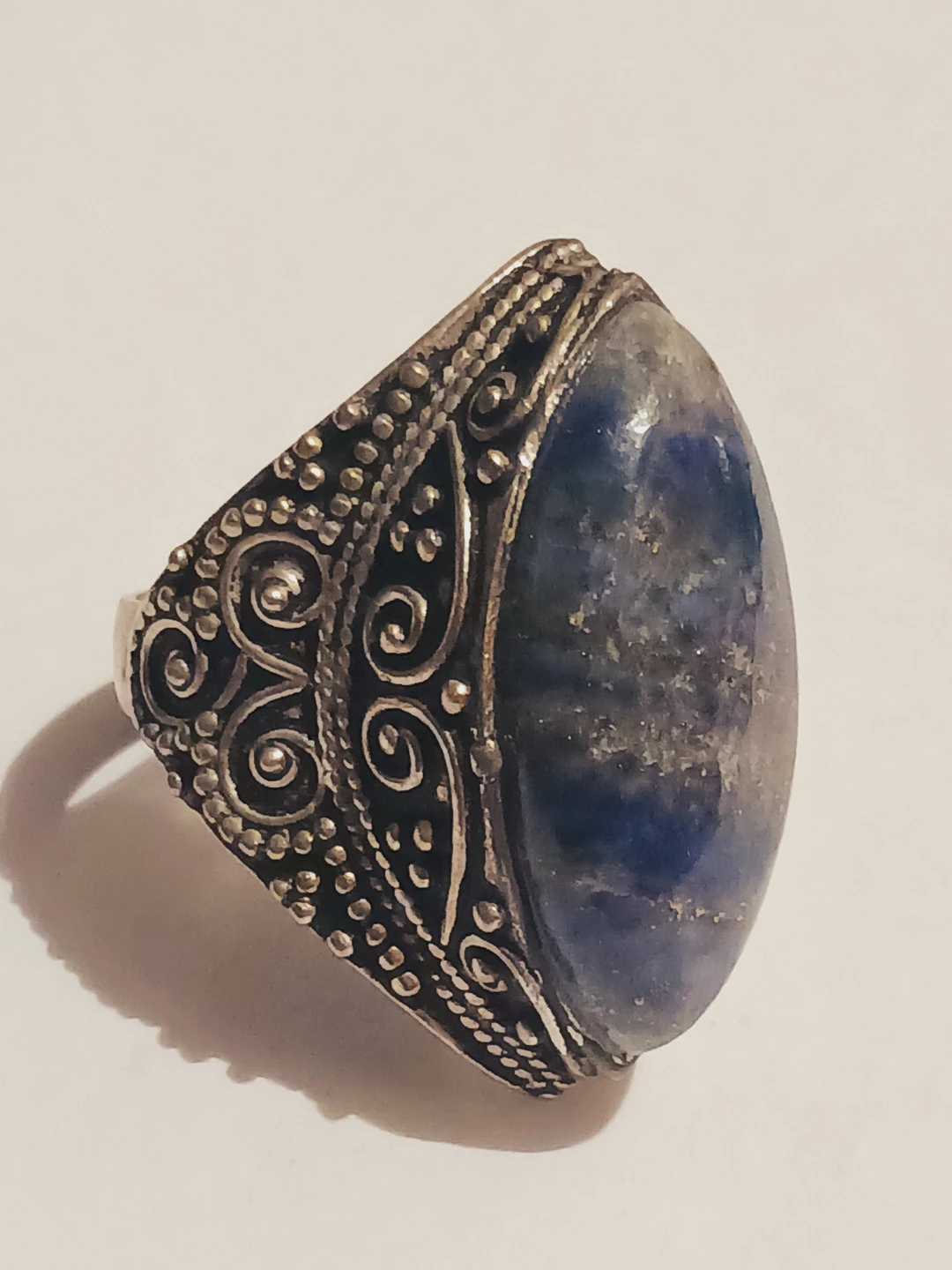 Beautiful Large Massive Ring with Blue Stone.  9. - photo 4