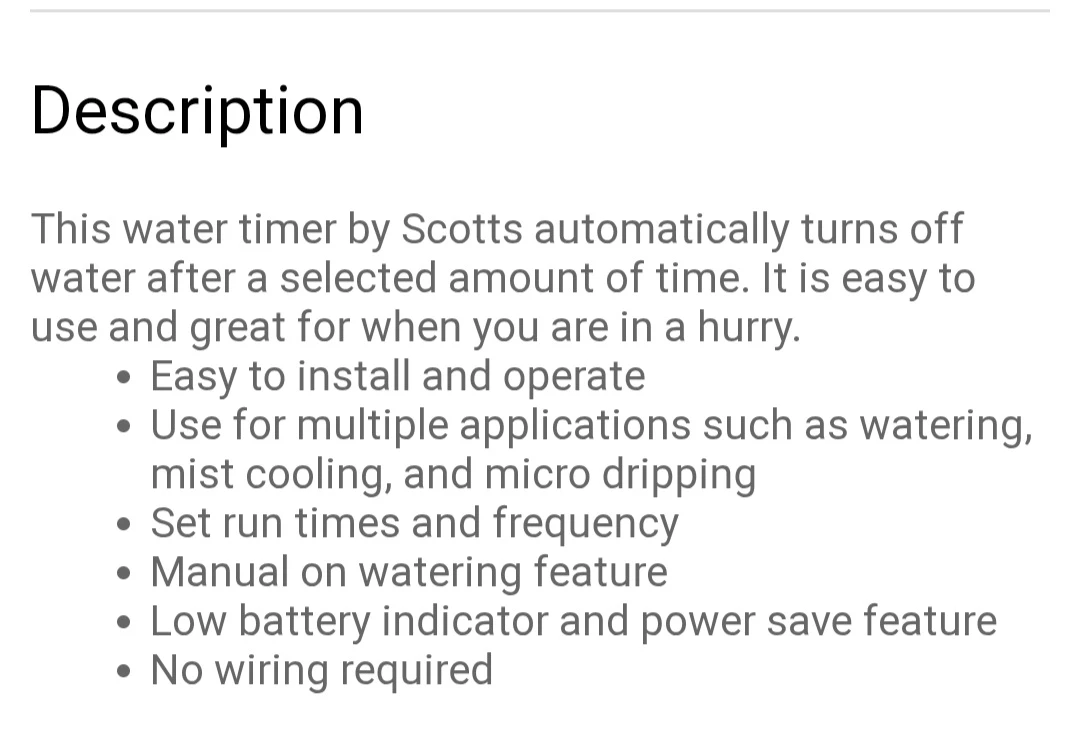 Scotts Mechanical Water Timer - photo 5