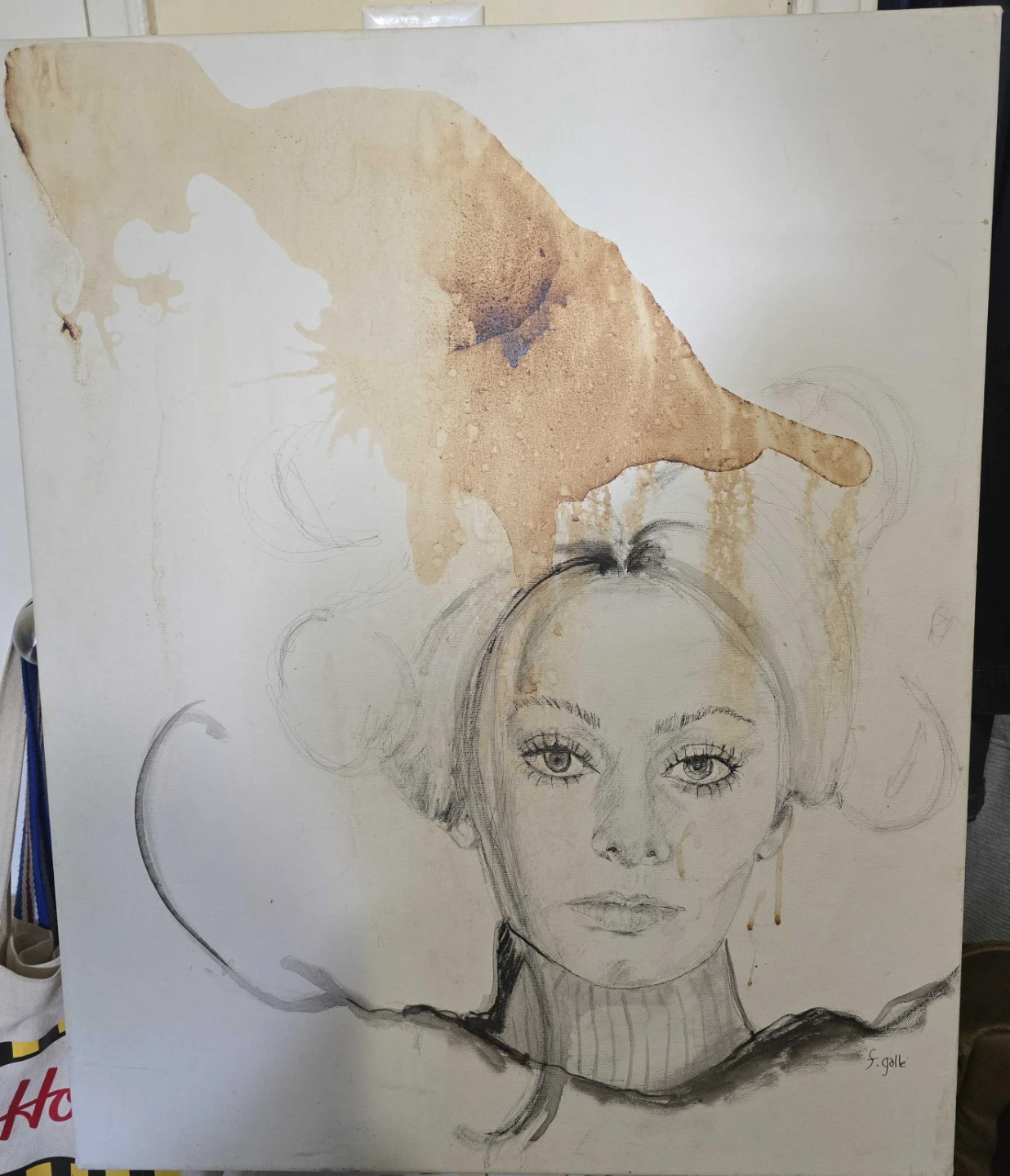 Sophia Loren Espresso Portrait by Franceso Galle
