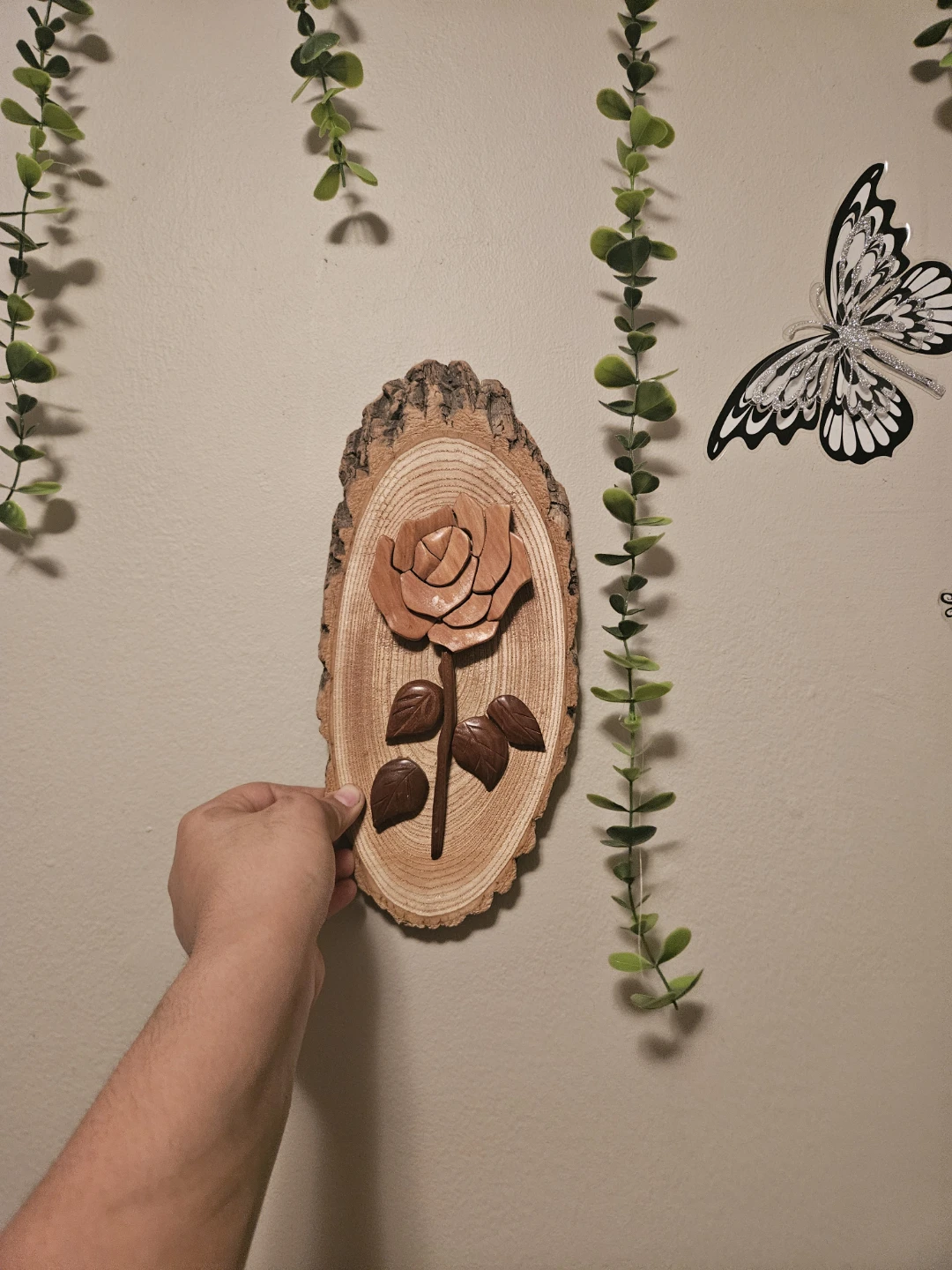 Wooden Rose Wall Art