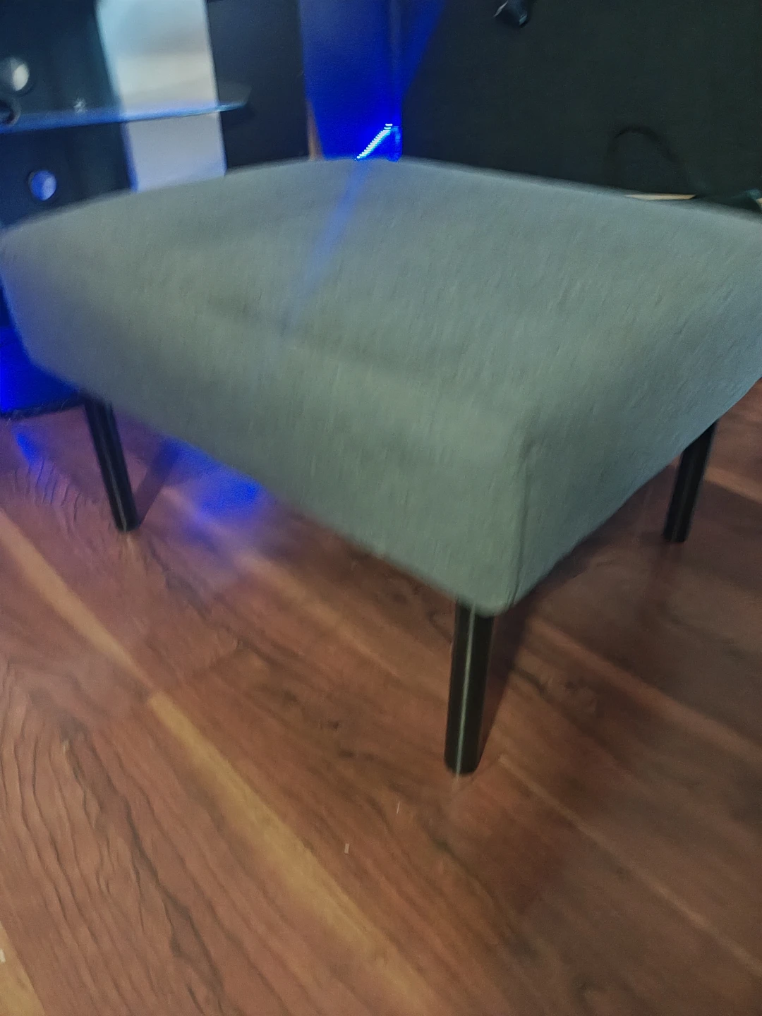 Grey Fabric Ottoman/Footstool