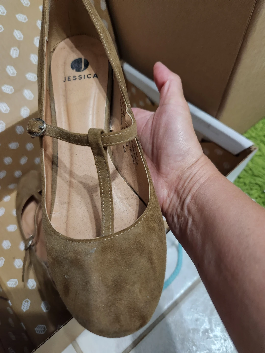 Jessica Simpson Women's T-Strap Flats - Brown Suede - photo 3