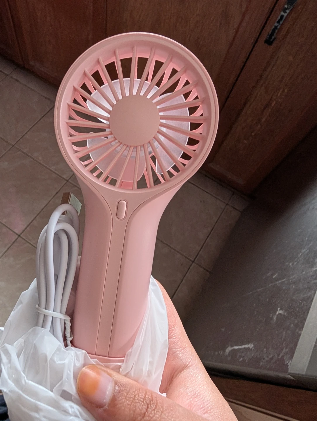 Pink Handheld Fan