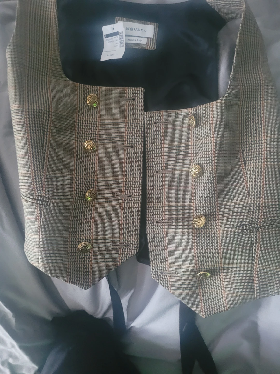 McQueen Plaid Vest - Made in Italy