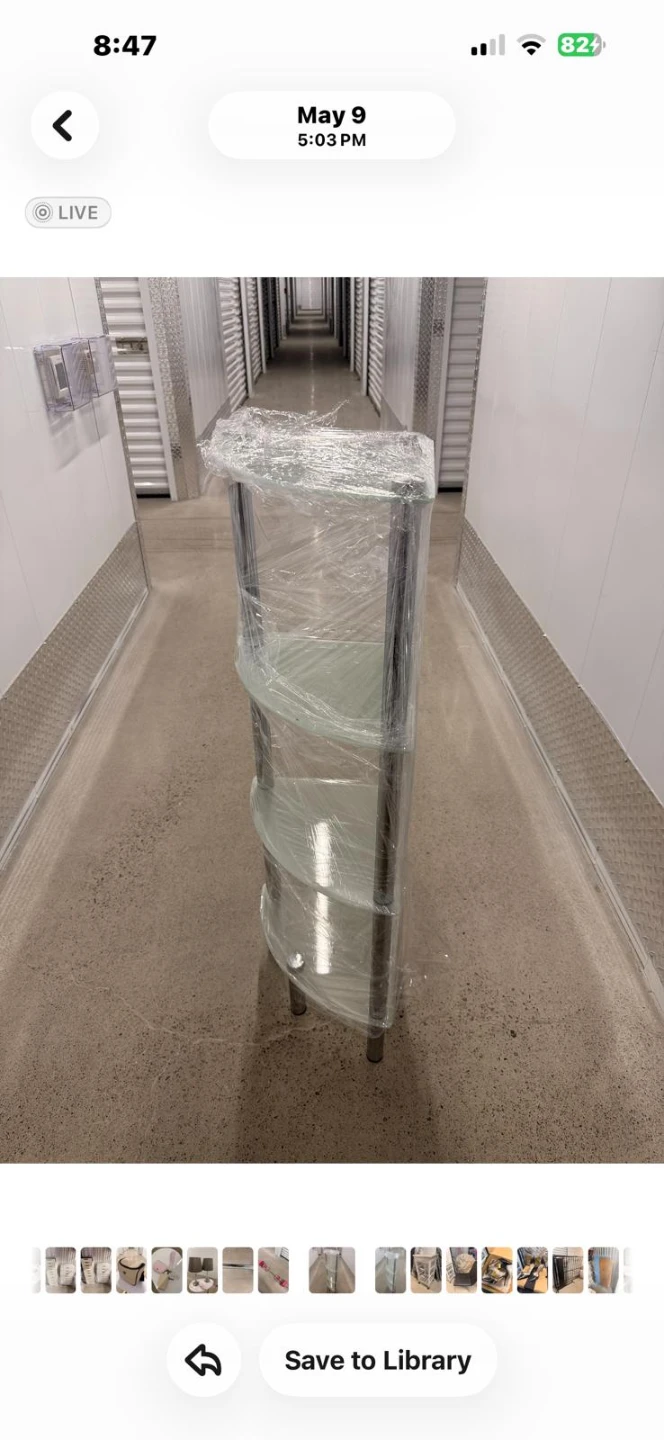 3-Tier Glass Shelf Unit
