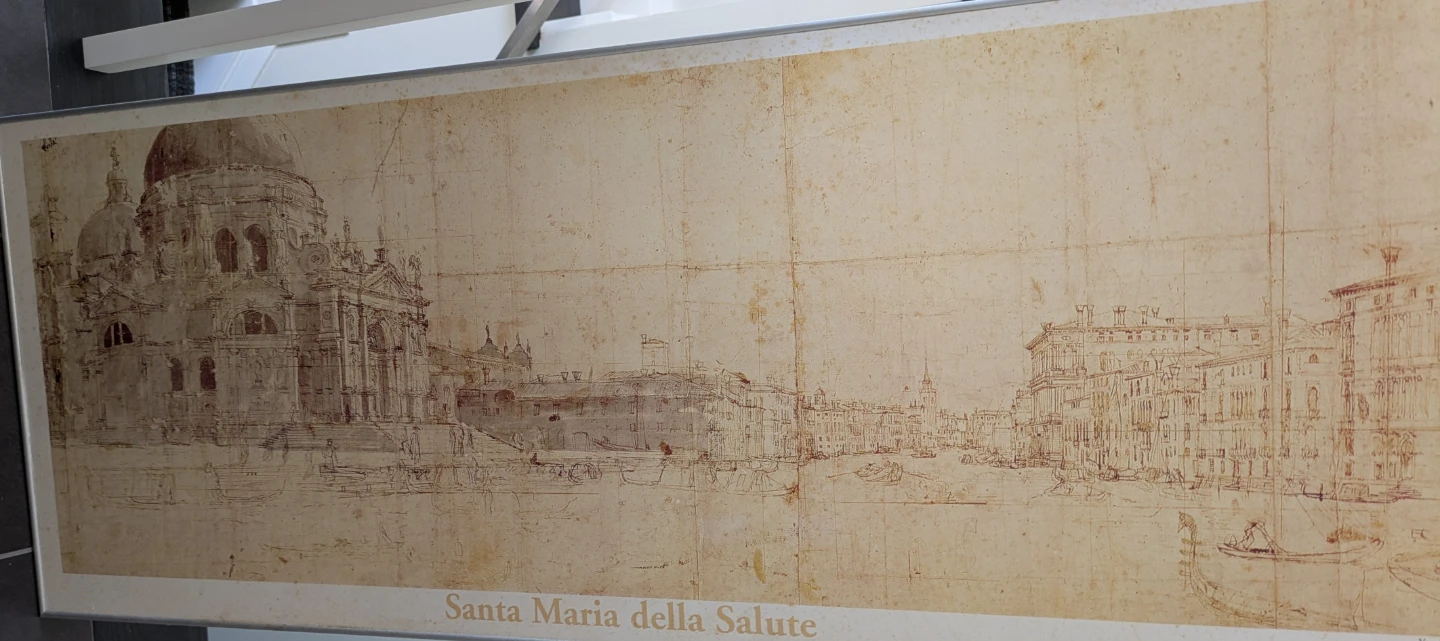Framed Santa Maria della Salute Sketch
