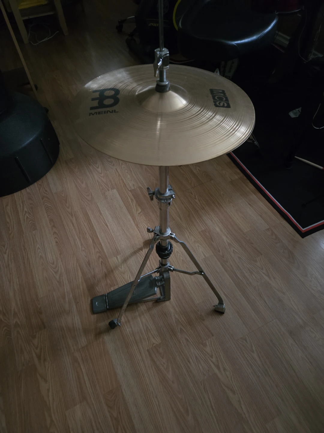 Pearl Bass Drum Pedal & Meinl MCS 14" Hi-Hat Top Cymbal