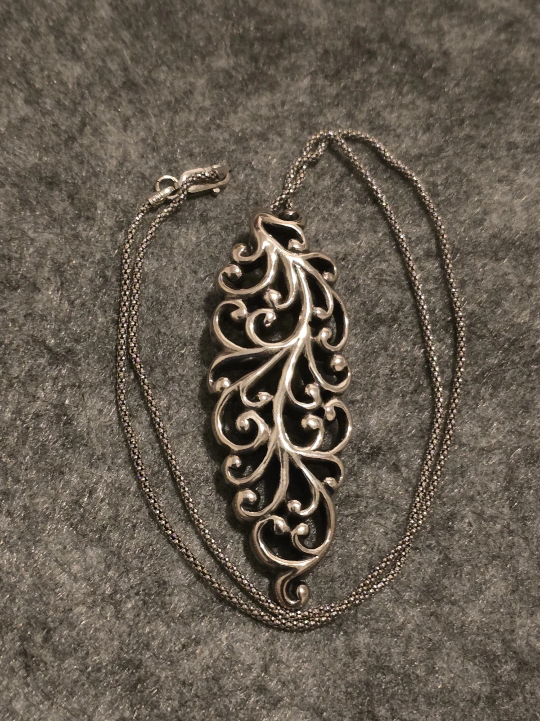 Sterling Silver Filigree Pendant Necklace