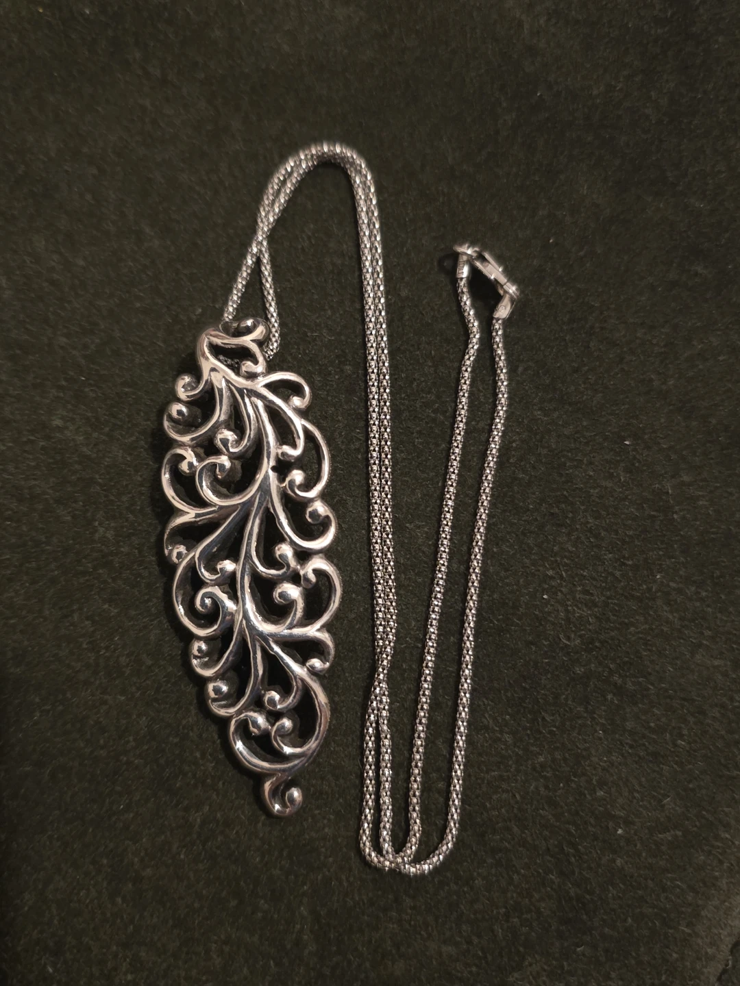 Sterling Silver Filigree Pendant Necklace - photo 2