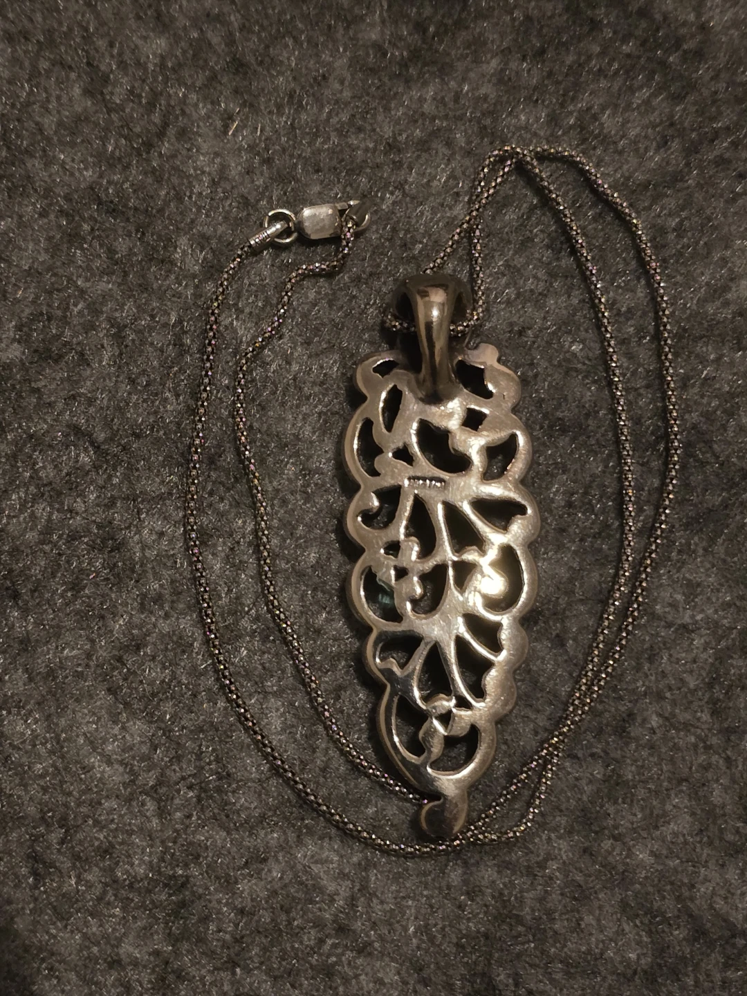 Sterling Silver Filigree Pendant Necklace - photo 3
