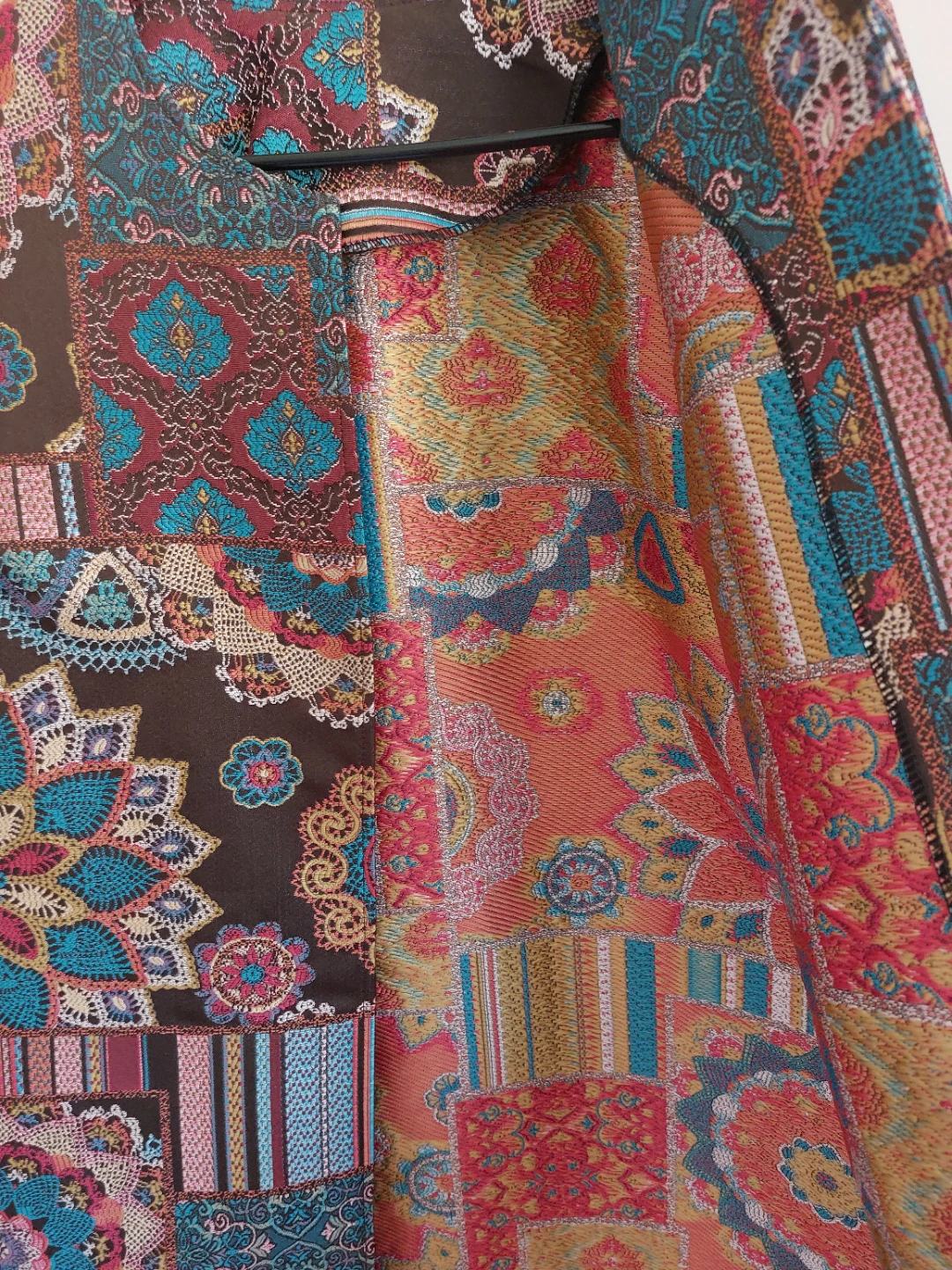 Collarless Patchwork Jacket - photo 4
