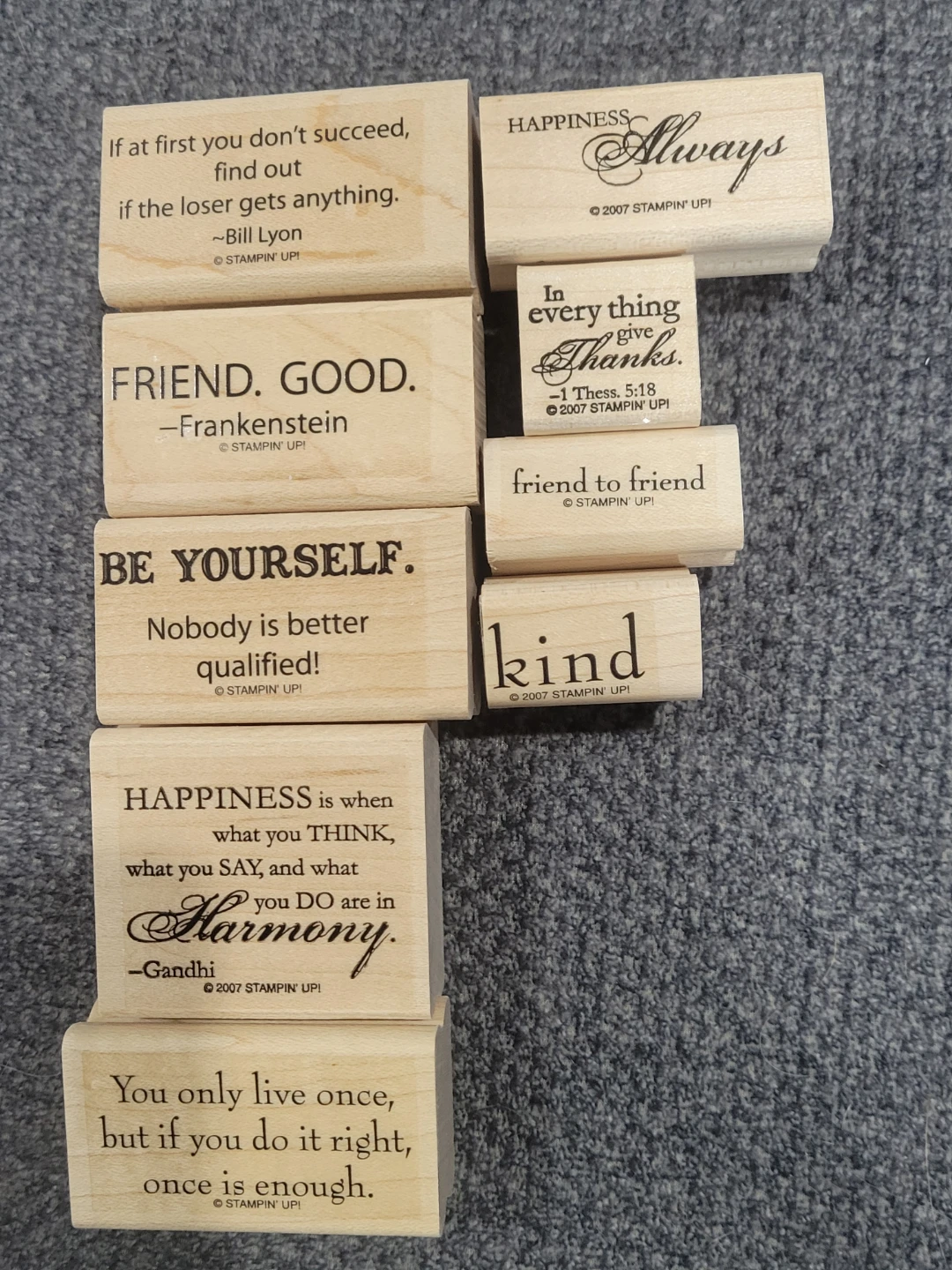 Rubber Stamps (All for $5)