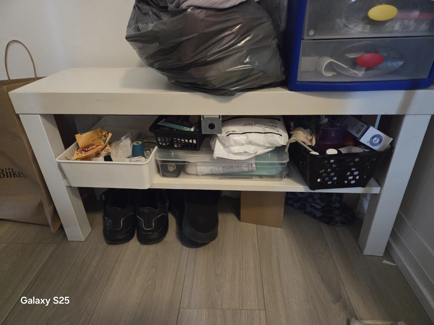 White Storage Bench - photo 2