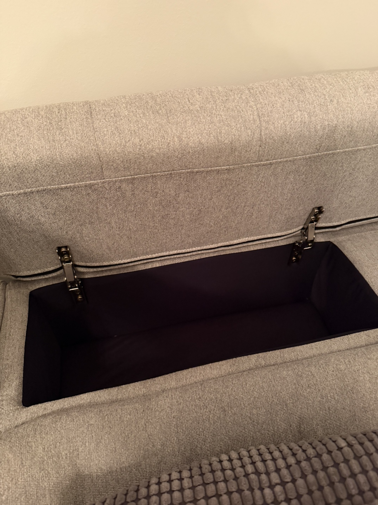 Light Grey Sectional Sofa with Storage - photo 2