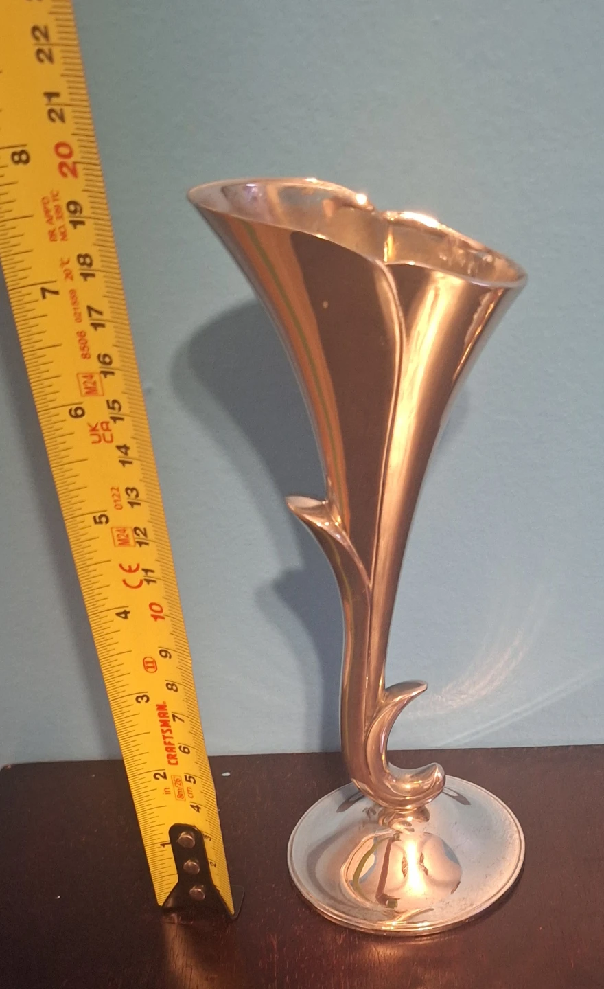 Vintage Silver Plated Trumpet Vase - photo 4