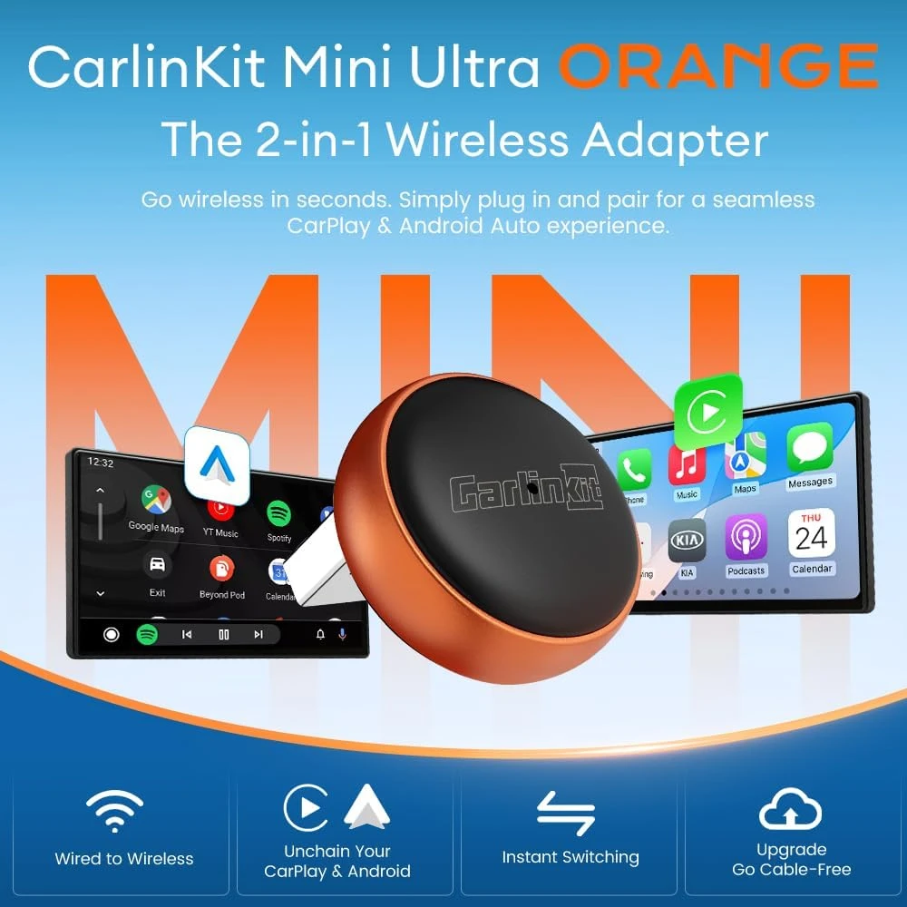 Carlinkit Mini Ultra Wireless CarPlay & Android Auto Adapter - photo 3