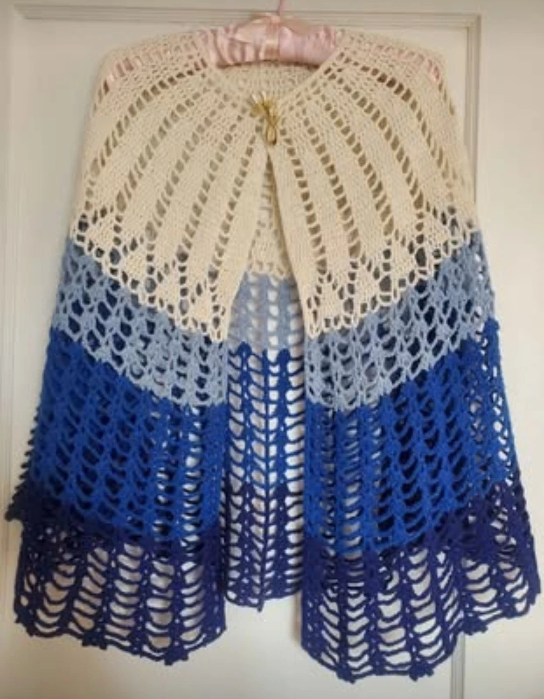 Crocheted Shawl Cape-%100wool - photo 2