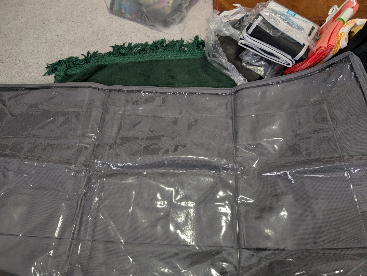 Grey Fabric storage bag large size - photo 4