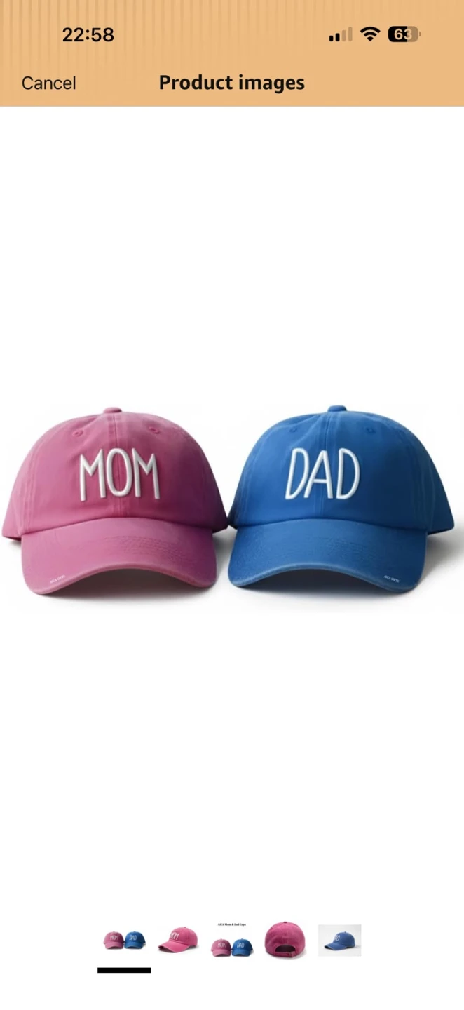 Mom & Dad Embroidered Baseball Caps - photo 3
