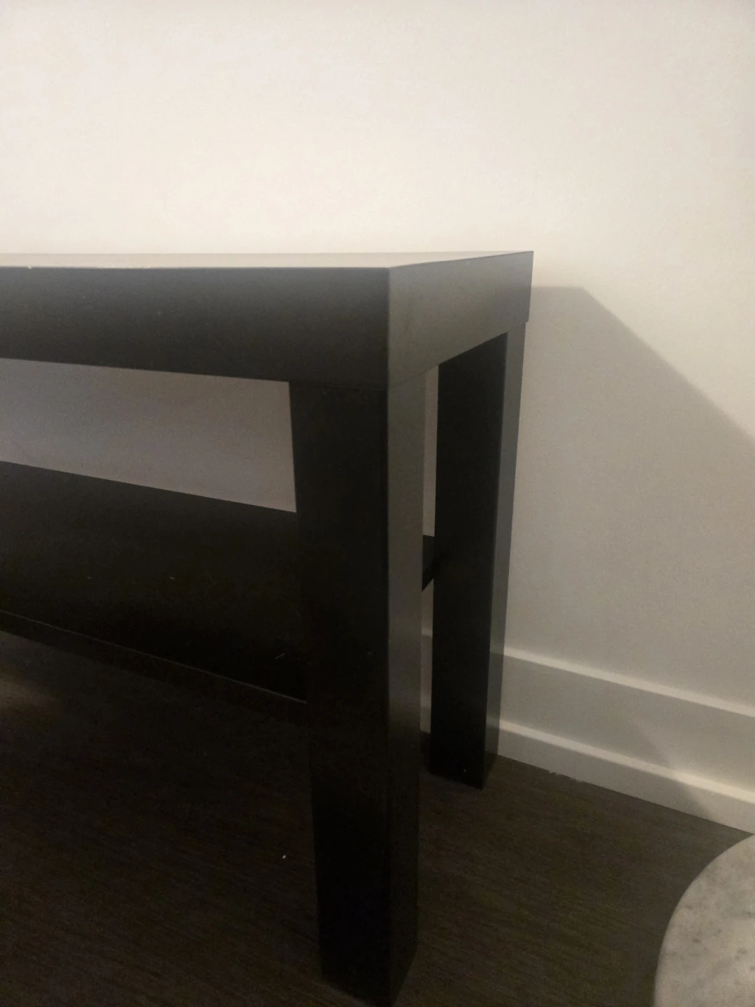 Black Ikea TV stand barely used - photo 2