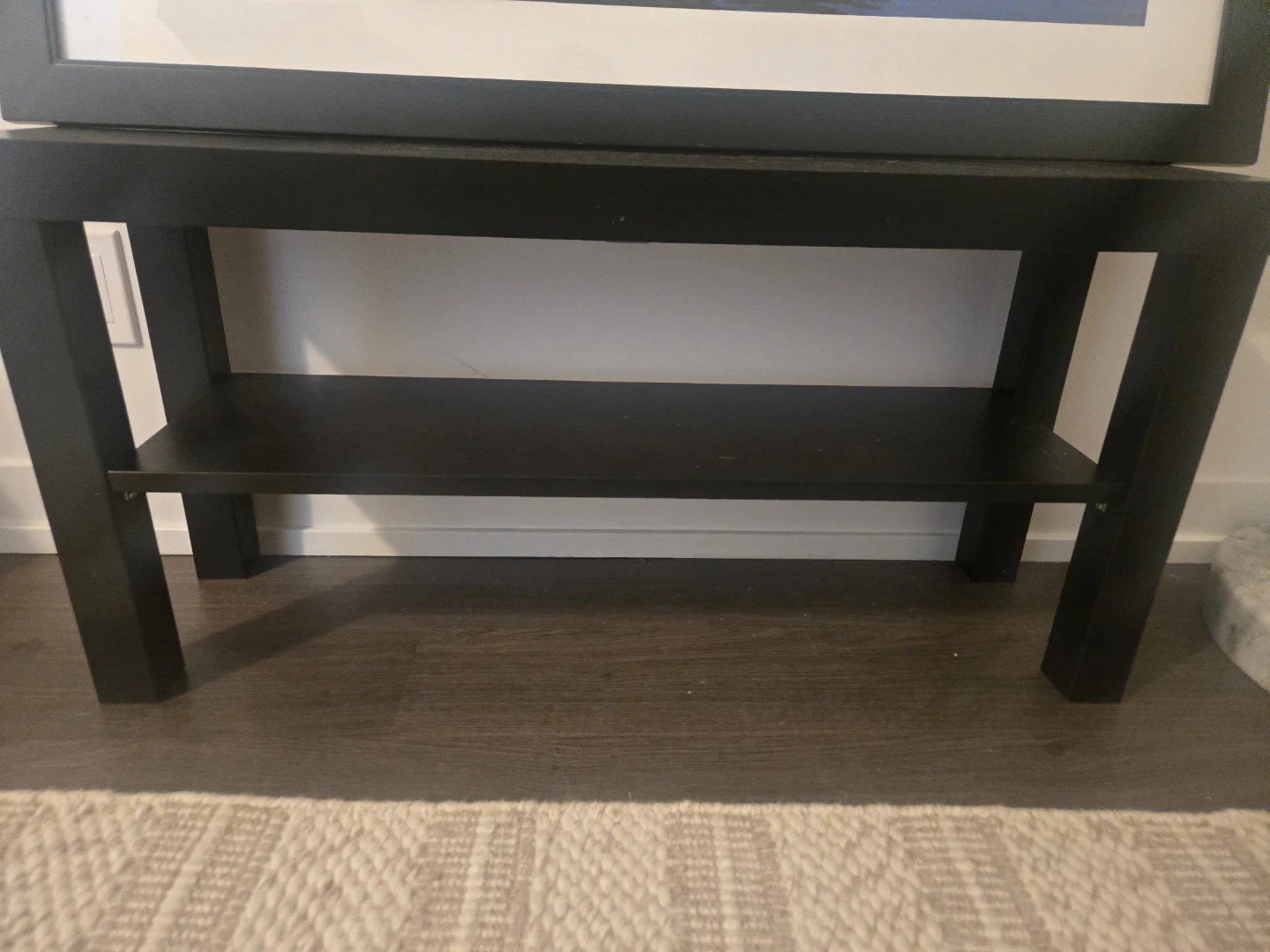 Black Ikea TV stand barely used - photo 3