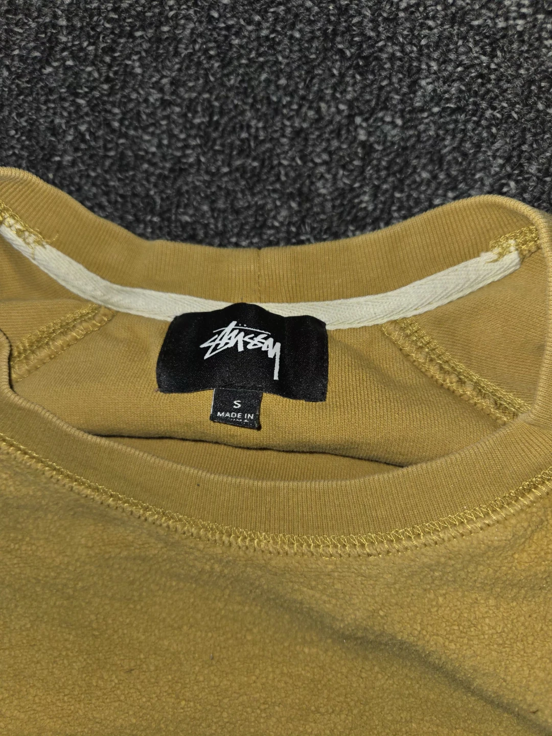 Stüssy Crewneck Sweatshirt Mustard Yellow Size S - photo 2
