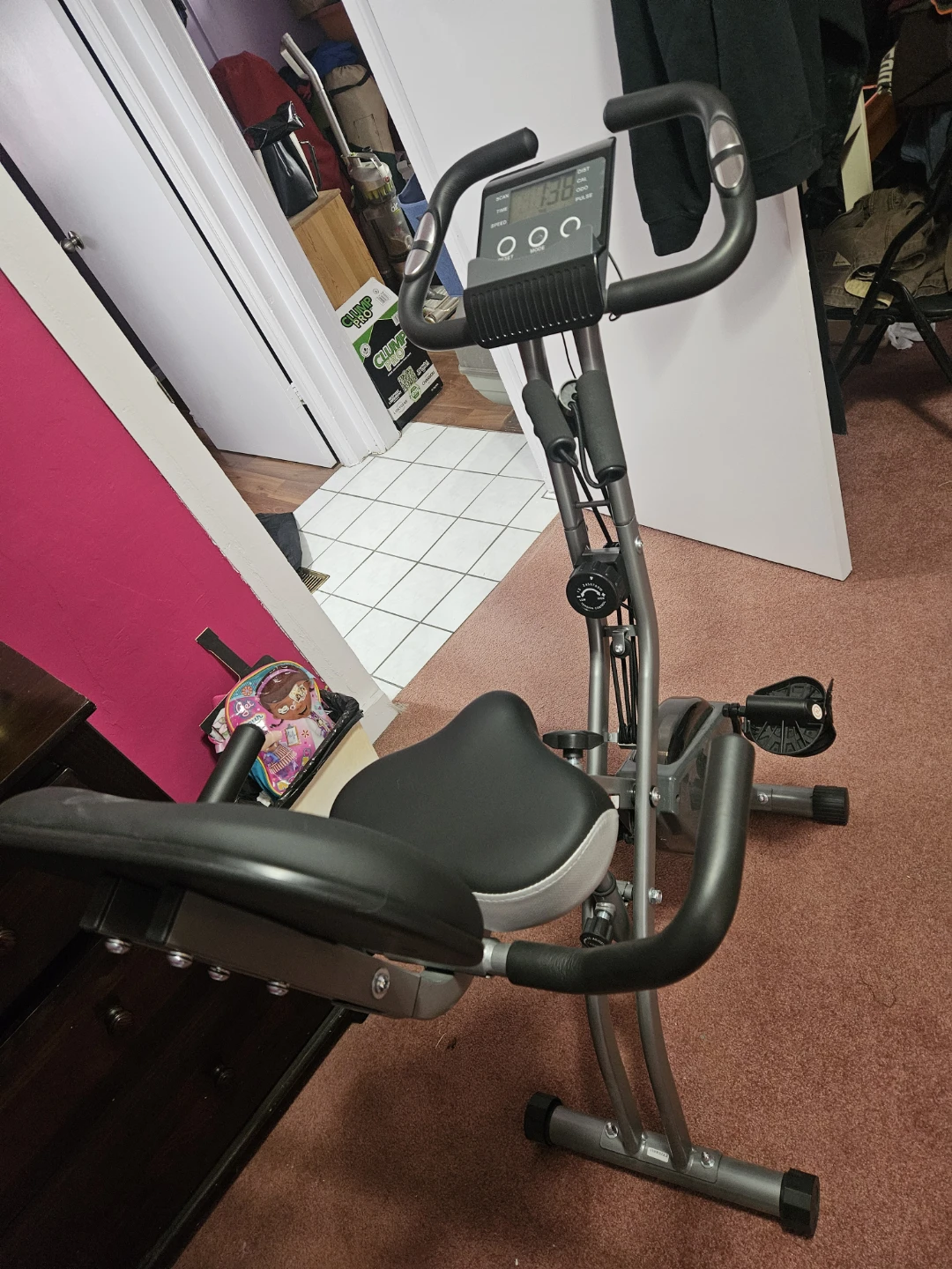 Magic Life Foldable Exercise Bike - Gray - photo 4