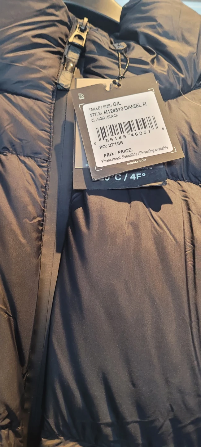 Rudsak Down Puffer Jacket - Black - Size G/L - photo 4