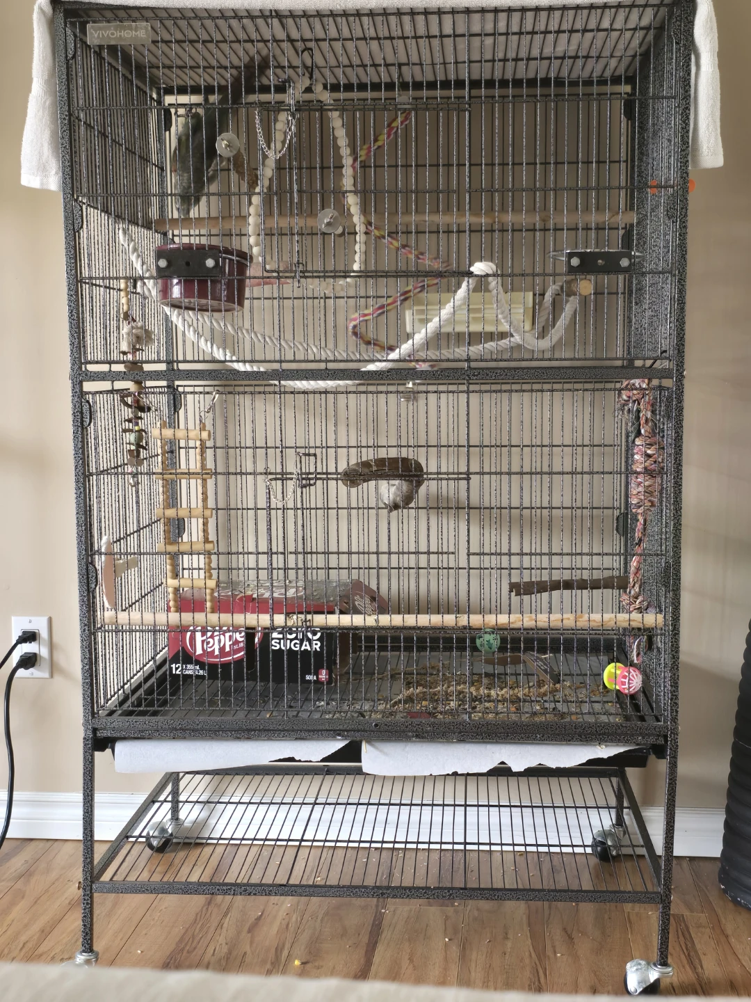 VIVOHOME Bird Cage with Accessories