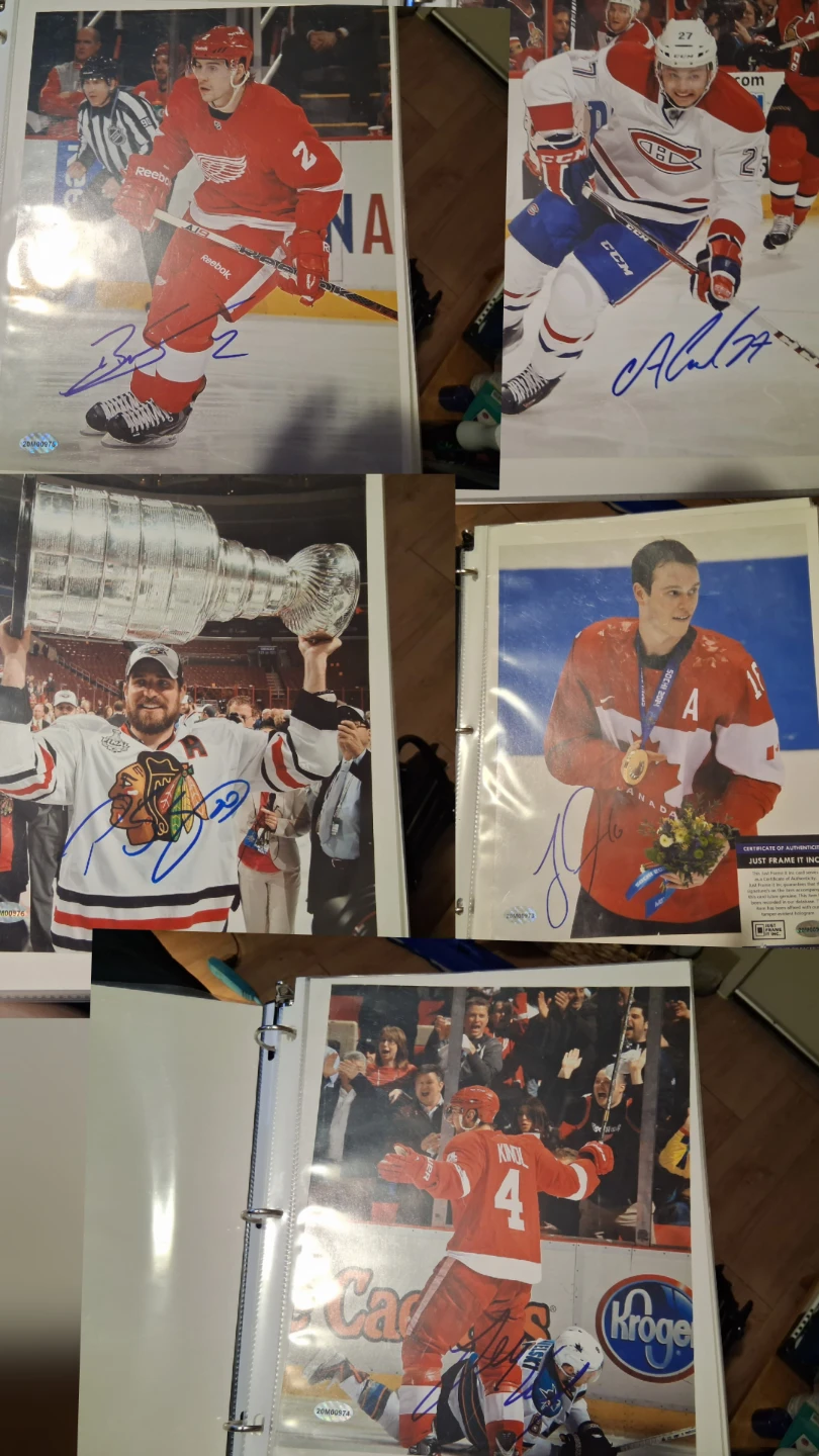 Lot of 12 Signed Sports Photos - Baseball, Hockey, Football - photo 5