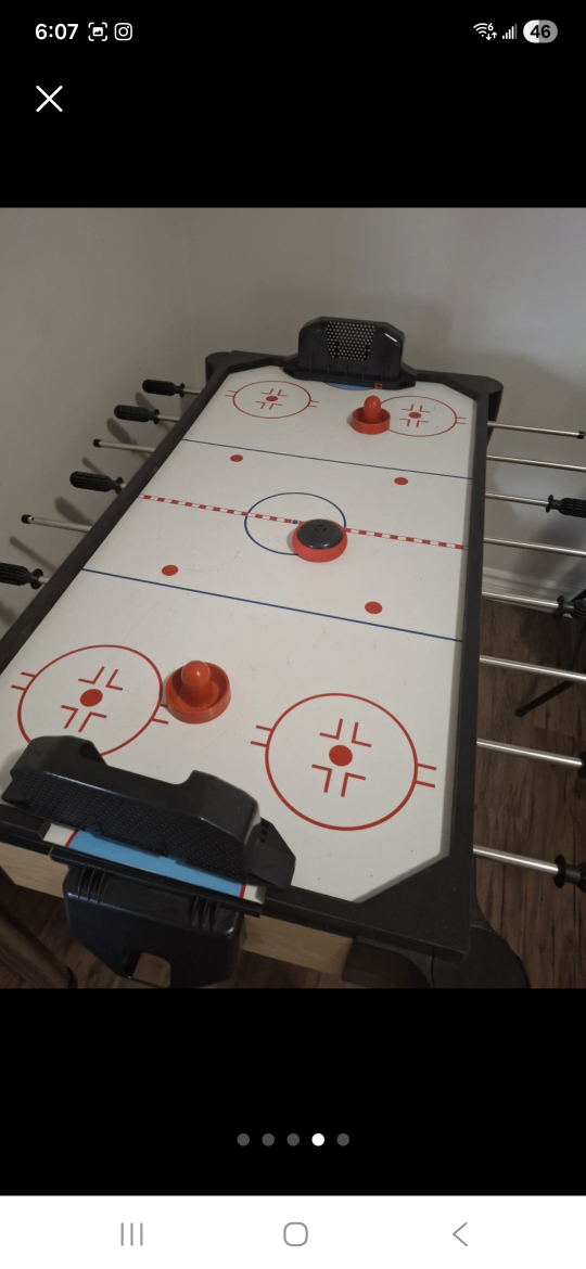 2-in-1 Foosball and Air Hockey Table