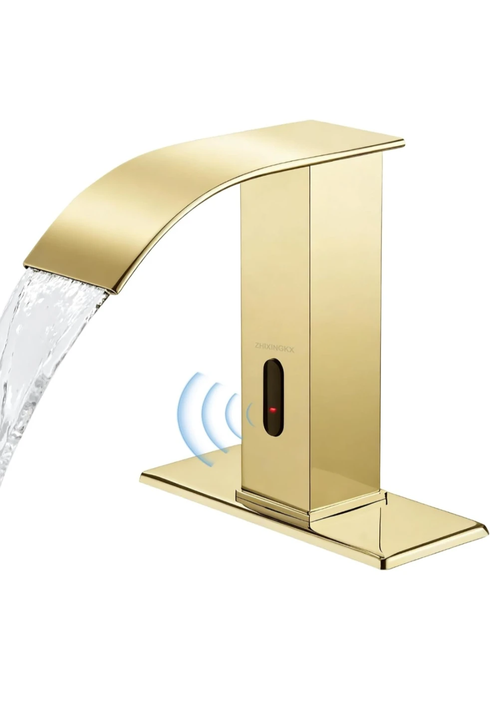ZHIXINGKXX Gold Waterfall Faucet - Sensor Activated